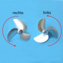 CNC 3-Blatt Aluminium Propeller 42x4.75 linksdrehend mit Drivedog